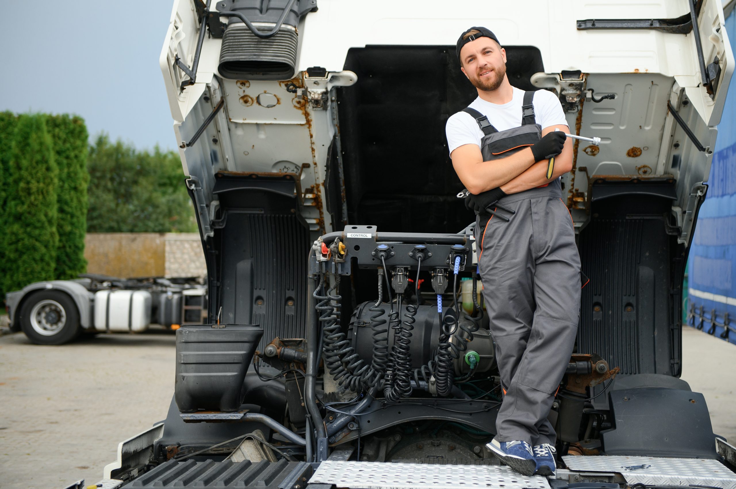 Technician swiftly completes truck repairs to minimize downtime